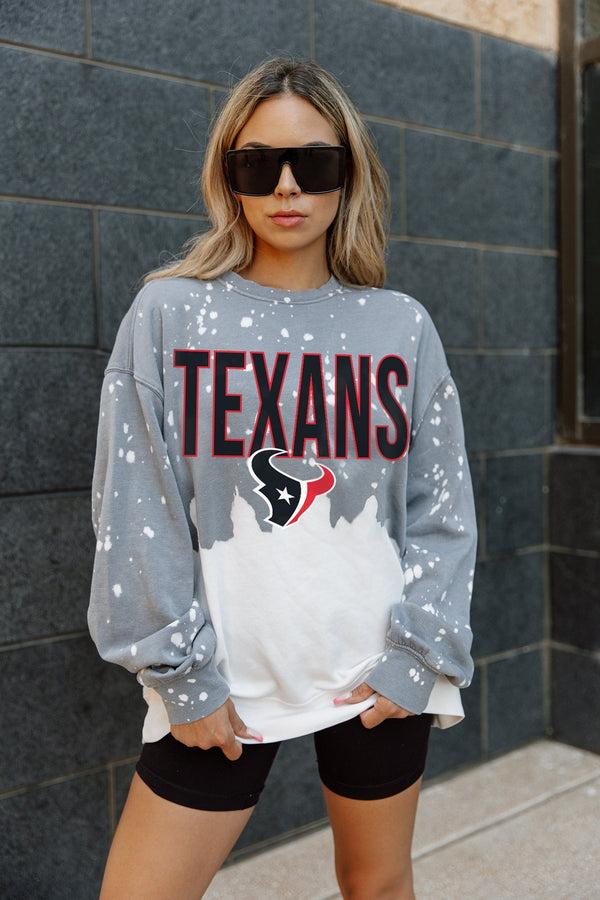gameday couture HOUSTON TEXANS CASUAL FAN LONG-SLEEVE FRENCH TERRY PULLOVER