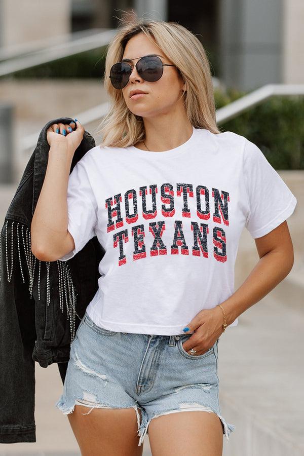 Gameday Couture HOUSTON TEXANS Claim To Fame Boxy-Fit Crop Tee