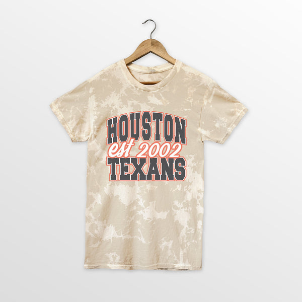gameday couture HOUSTON TEXANS DEEP ROOTS BLEACH WASH TEE