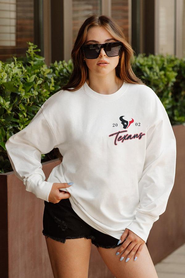 gameday couture HOUSTON TEXANS Double Move Oversized Long-Sleeve Tee