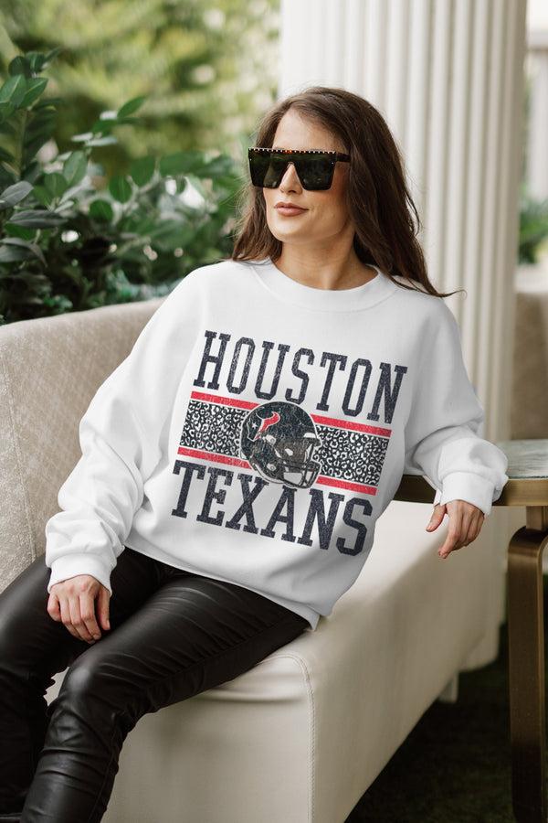 Gameday Couture HOUSTON TEXANS Fair Catch Crewneck Pullover