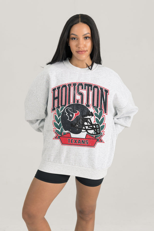 Gameday Couture HOUSTON TEXANS Heritage Fleece Crewneck Pullover