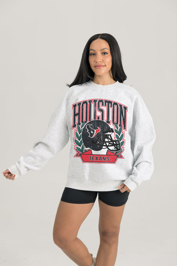 Gameday Couture HOUSTON TEXANS Heritage Fleece Crewneck Pullover
