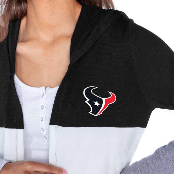 Gameday Couture HOUSTON TEXANS Insignia Lightweight Colorblock Cardigan