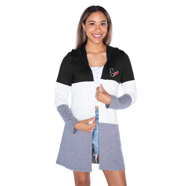 gameday couture HOUSTON TEXANS Insignia Lightweight Colorblock Cardigan
