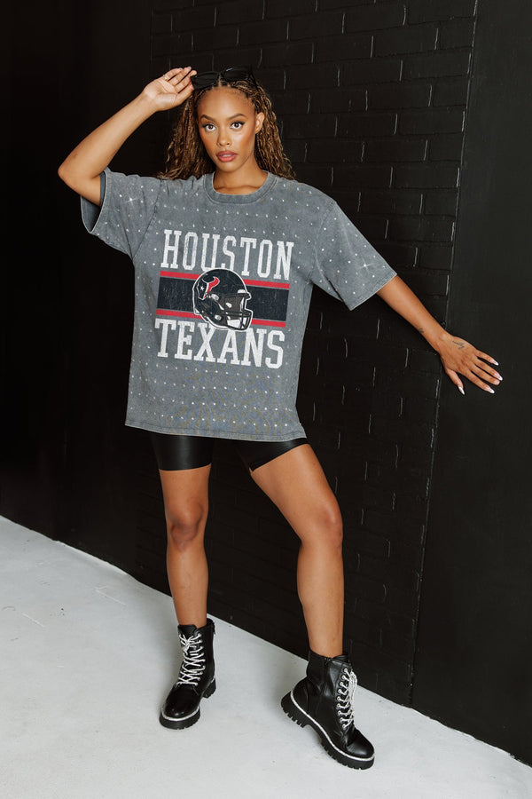 gameday couture HOUSTON TEXANS On The Ball Mini Rhinestone Tee