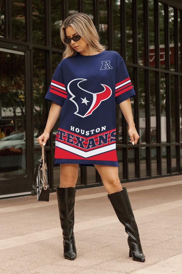 Gameday Couture HOUSTON TEXANS PERFECT SCORE RETRO T-SHIRT DRESS