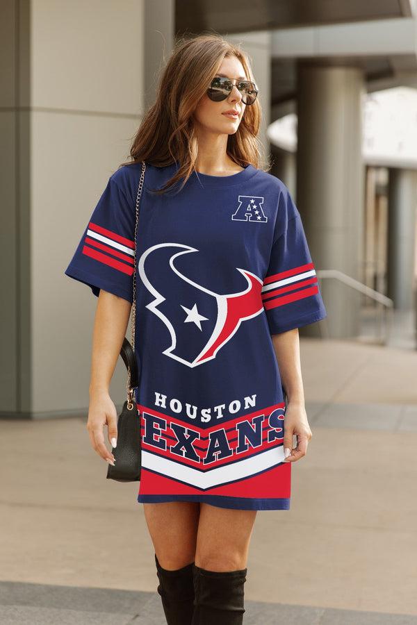Gameday Couture HOUSTON TEXANS PERFECT SCORE RETRO T-SHIRT DRESS
