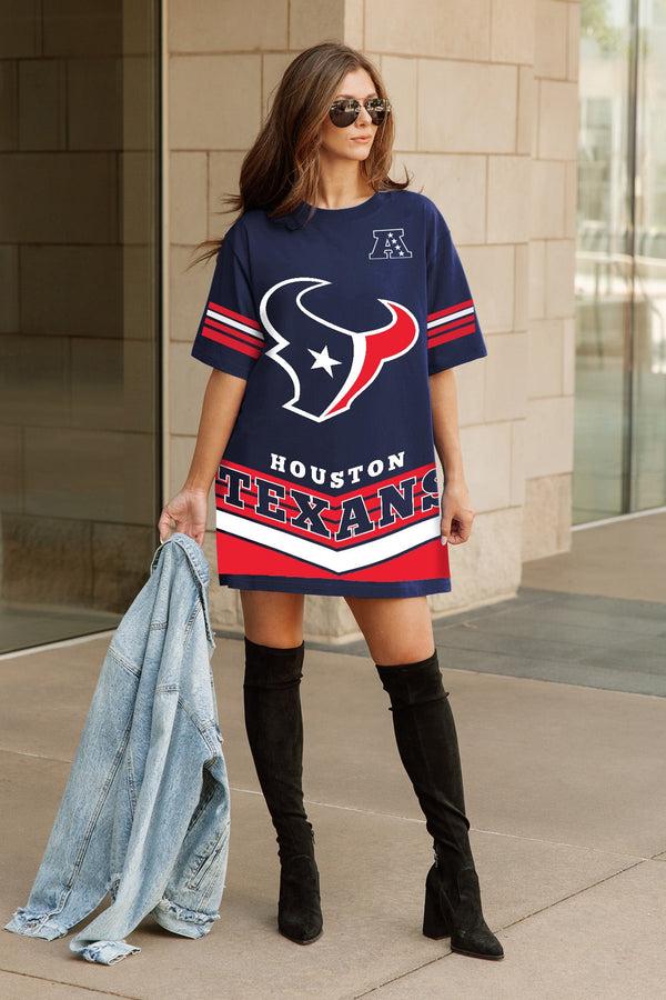 Gameday Couture HOUSTON TEXANS PERFECT SCORE RETRO T-SHIRT DRESS