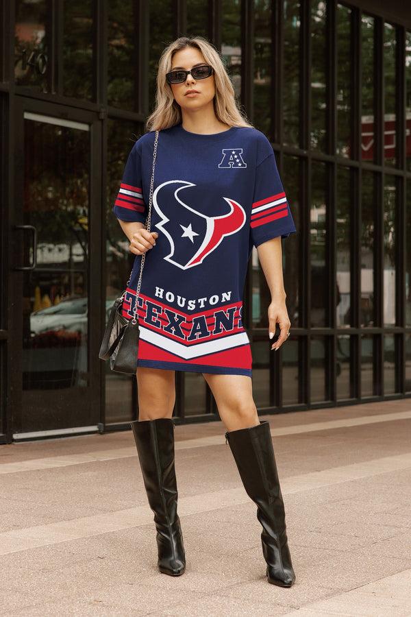 gameday couture HOUSTON TEXANS PERFECT SCORE RETRO T-SHIRT DRESS