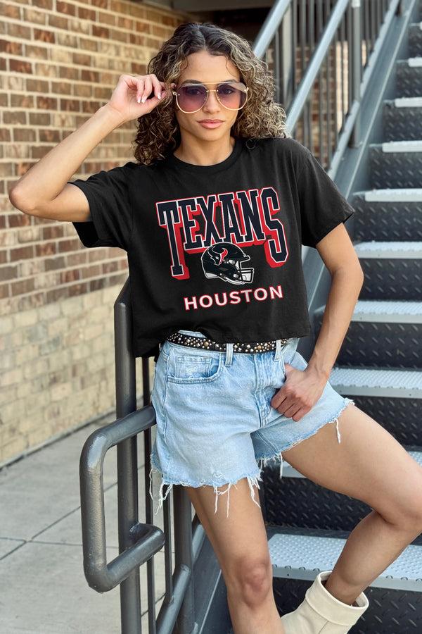 Gameday Couture HOUSTON TEXANS PURE VICTORY CLASSIC CROP TEE