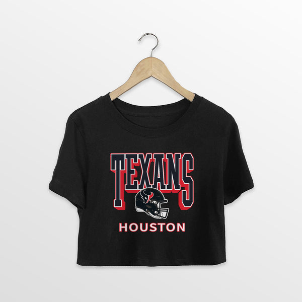 gameday couture HOUSTON TEXANS PURE VICTORY CLASSIC CROP TEE