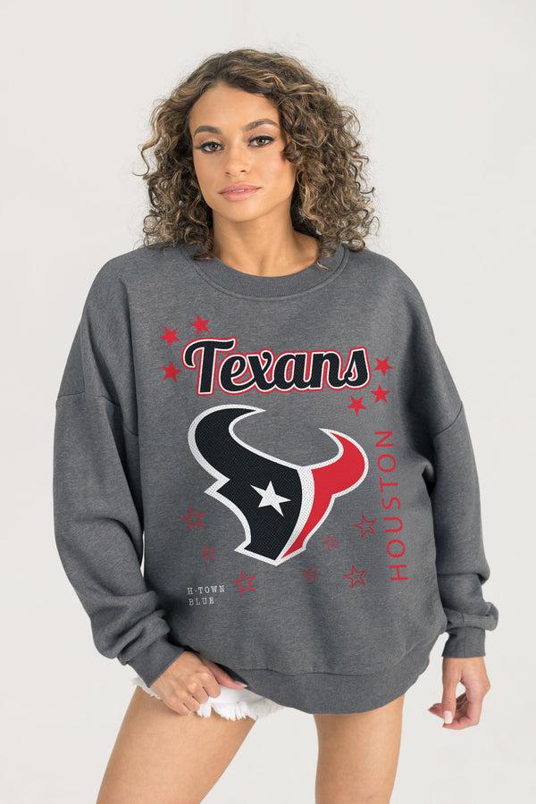 Gameday Couture HOUSTON TEXANS Ready To Rumble Fleece Crewneck Pullover