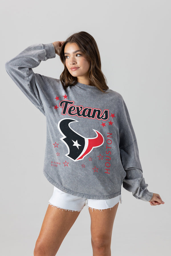 Gameday Couture HOUSTON TEXANS Starbound Oversized Long-Sleeve Tee