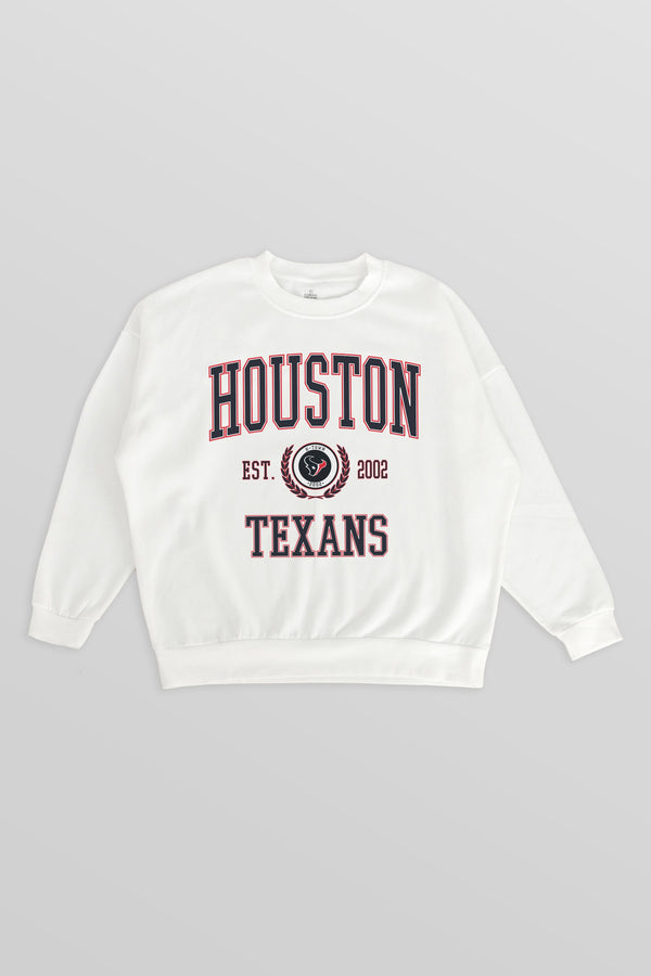 Gameday Couture HOUSTON TEXANS Timeless Triumph Fleece Crewneck Pullover