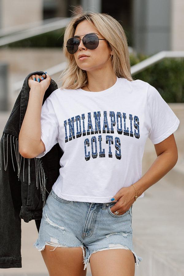 Gameday Couture INDIANAPOLIS COLTS Claim To Fame Boxy-Fit Crop Tee