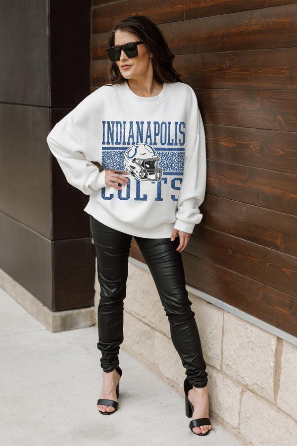 Gameday Couture INDIANAPOLIS COLTS Fair Catch Crewneck Pullover
