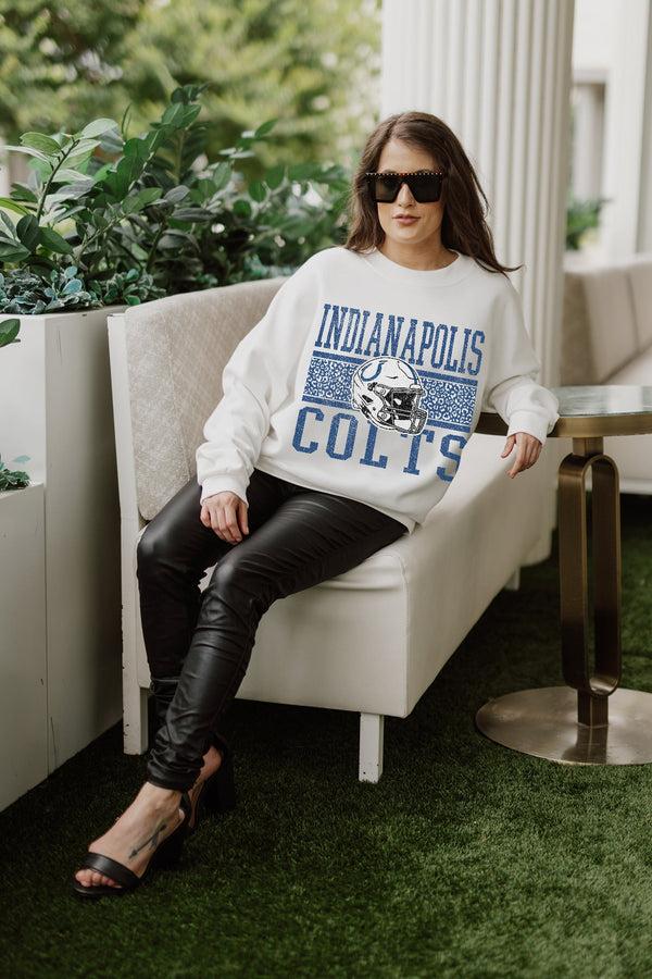Gameday Couture INDIANAPOLIS COLTS Fair Catch Crewneck Pullover