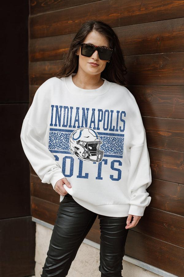 gameday couture INDIANAPOLIS COLTS Fair Catch Crewneck Pullover