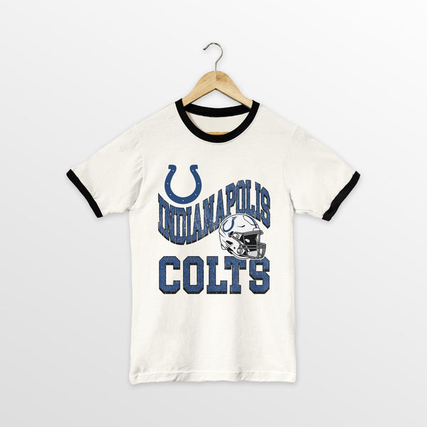 gameday couture INDIANAPOLIS COLTS HARD EARNED VINTAGE RINGER TEE