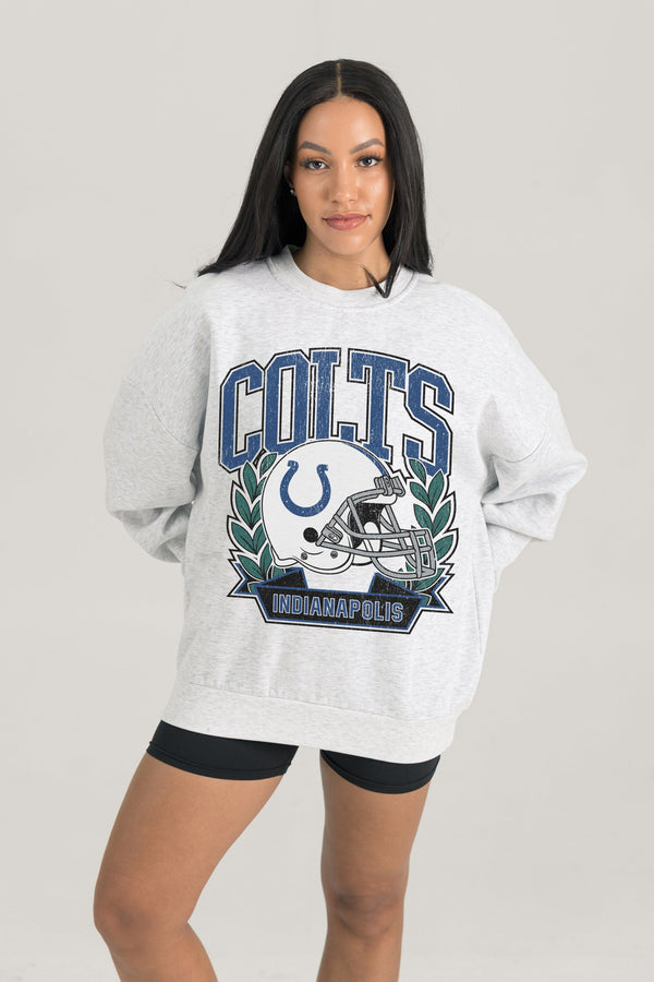 Gameday Couture INDIANAPOLIS COLTS Heritage Fleece Crewneck Pullover