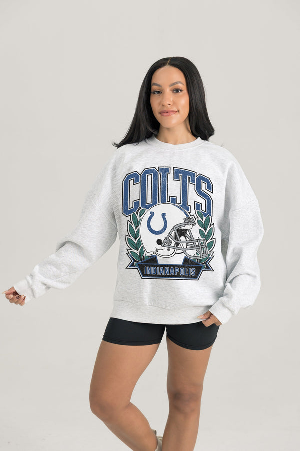 Gameday Couture INDIANAPOLIS COLTS Heritage Fleece Crewneck Pullover