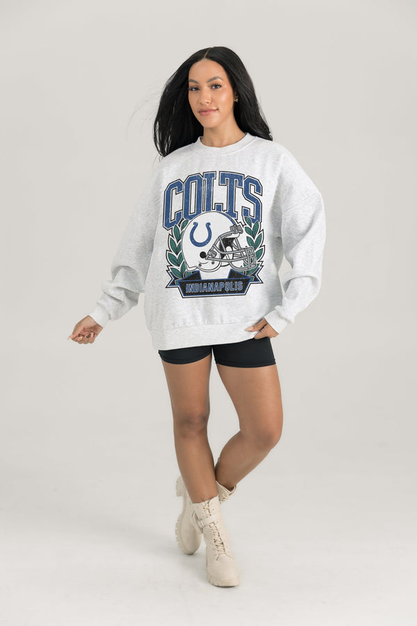 gameday couture INDIANAPOLIS COLTS Heritage Fleece Crewneck Pullover