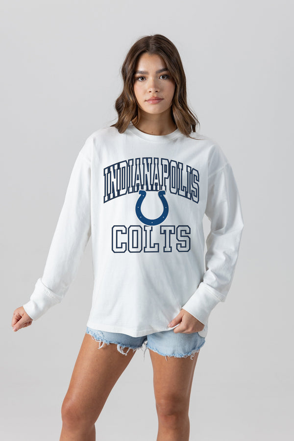Gameday Couture INDIANAPOLIS COLTS Mind Games Oversized Long-Sleeve Tee