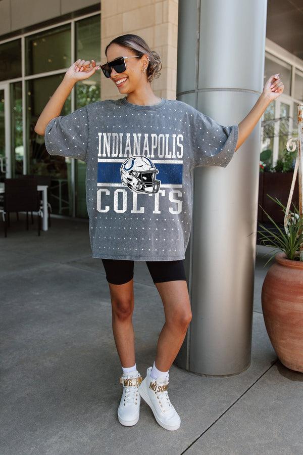 Gameday Couture INDIANAPOLIS COLTS On The Ball Mini Rhinestone Tee