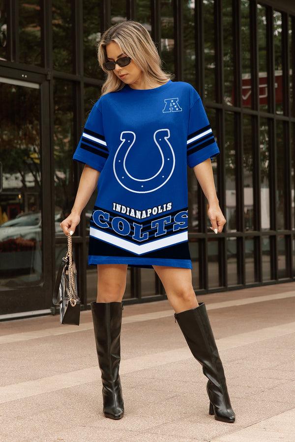 Gameday Couture INDIANAPOLIS COLTS PERFECT SCORE RETRO T-SHIRT DRESS