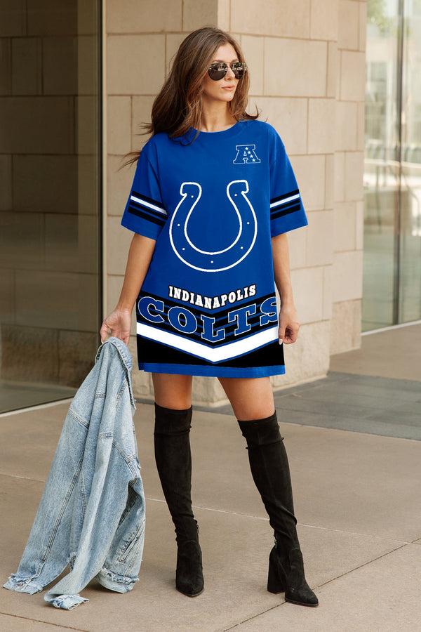Gameday Couture INDIANAPOLIS COLTS PERFECT SCORE RETRO T-SHIRT DRESS