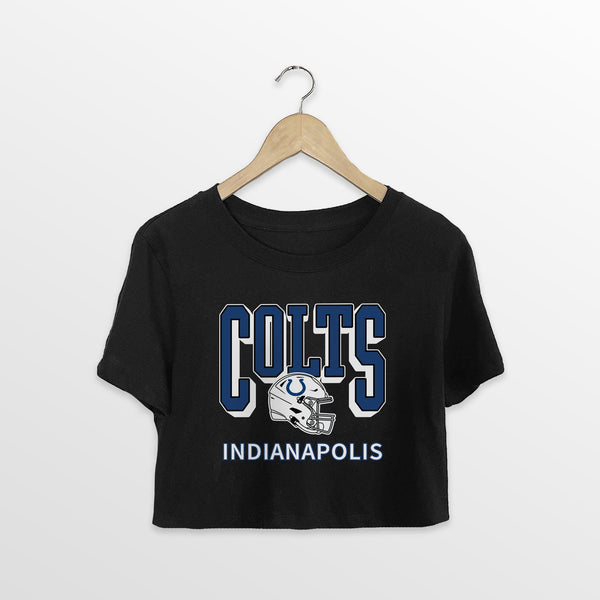 gameday couture INDIANAPOLIS COLTS PURE VICTORY CLASSIC CROP TEE