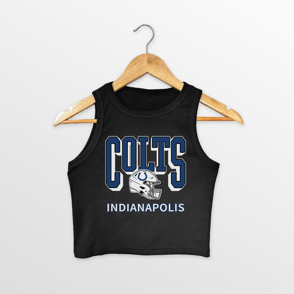gameday couture INDIANAPOLIS COLTS PURE VICTORY ESSENTIAL RIBBED CROP TANK