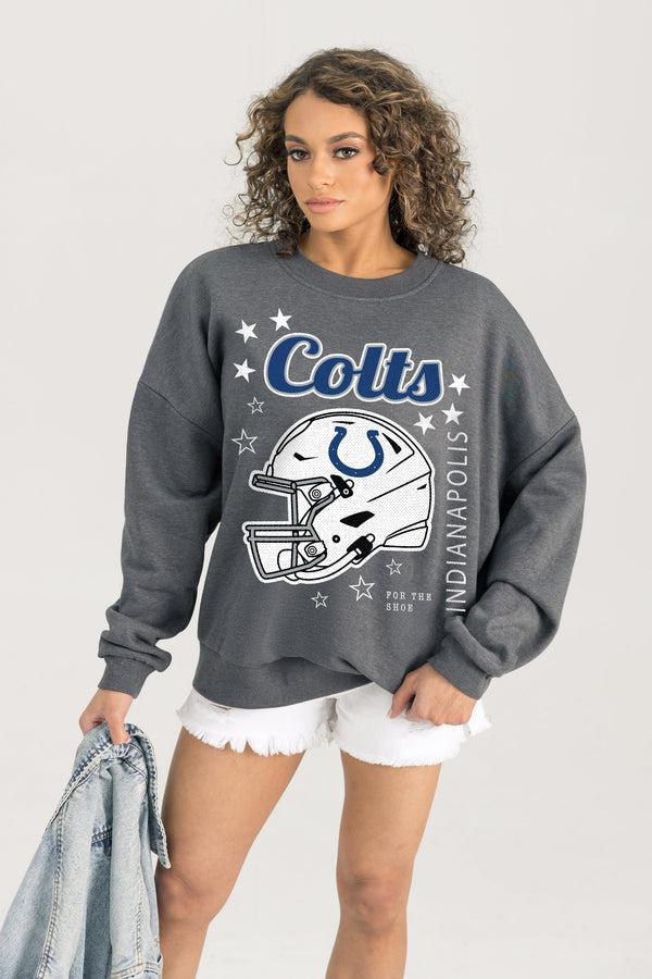 gameday couture INDIANAPOLIS COLTS Ready To Rumble Fleece Crewneck Pullover