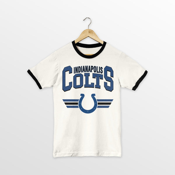 gameday couture INDIANAPOLIS COLTS SWIFT STRIKE VINTAGE RINGER TEE