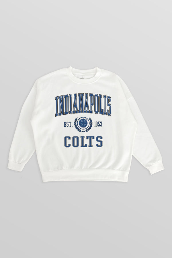 Gameday Couture INDIANAPOLIS COLTS Timeless Triumph Fleece Crewneck Pullover