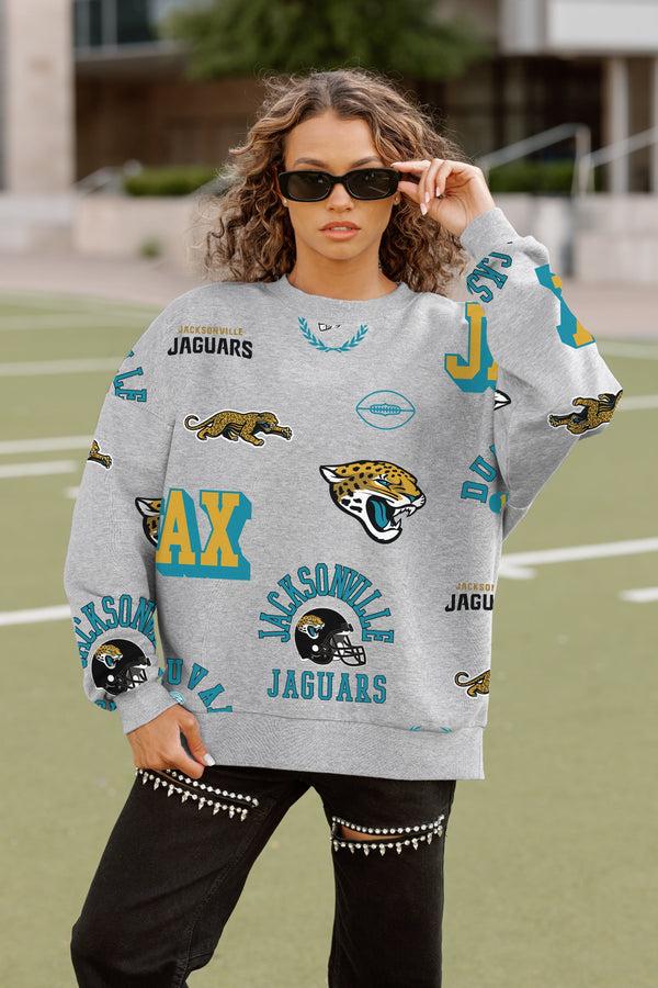 Gameday Couture JACKSONVILLE JAGUARS ALWAYS ON REPEAT PREMIUM FLEECE CREW SWEATSHIRT
