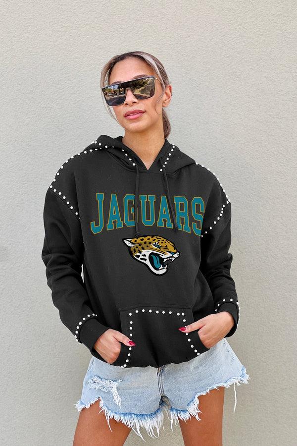 gameday couture JACKSONVILLE JAGUARS Catch The Vibe Studded-Detail Hoodie
