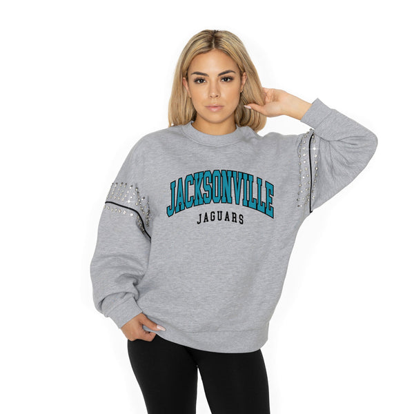 gameday couture JACKSONVILLE JAGUARS Competitive Edge Jewel-Trim Pullover