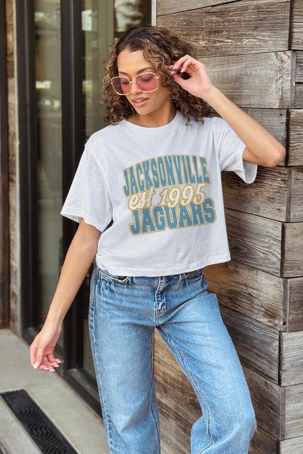 Gameday Couture JACKSONVILLE JAGUARS DEEP ROOTS BOXY FIT CROPPED TEE