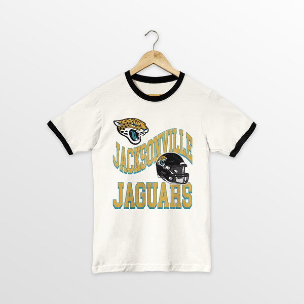 gameday couture JACKSONVILLE JAGUARS HARD EARNED VINTAGE RINGER TEE