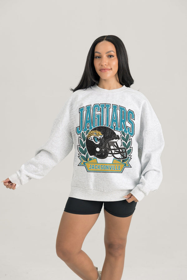 Gameday Couture JACKSONVILLE JAGUARS Heritage Fleece Crewneck Pullover