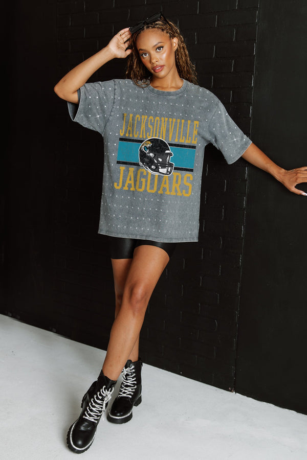 Gameday Couture JACKSONVILLE JAGUARS On The Ball Mini Rhinestone Tee