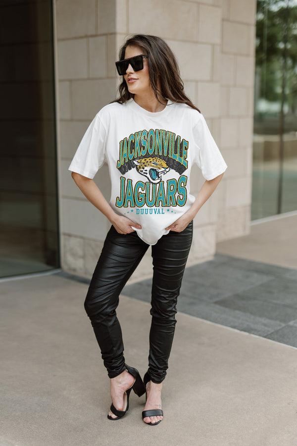gameday couture JACKSONVILLE JAGUARS Shakedown Oversized Crewneck Tee