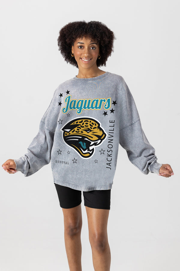 gameday couture JACKSONVILLE JAGUARS Starbound Oversized Long-Sleeve Tee