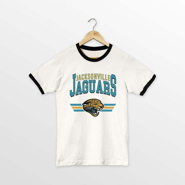gameday couture JACKSONVILLE JAGUARS SWIFT STRIKE VINTAGE RINGER TEE