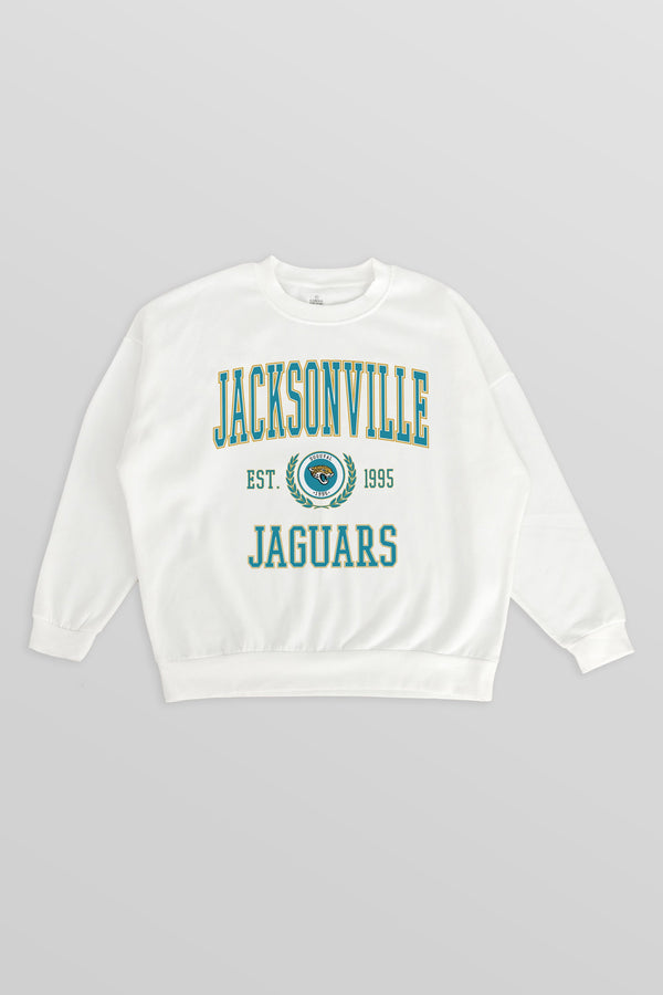 Gameday Couture JACKSONVILLE JAGUARS Timeless Triumph Fleece Crewneck Pullover