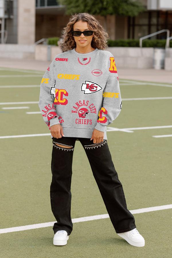 Gameday Couture KANSAS CITY CHIEFS ALWAYS ON REPEAT PREMIUM FLEECE CREW SWEATSHIRT