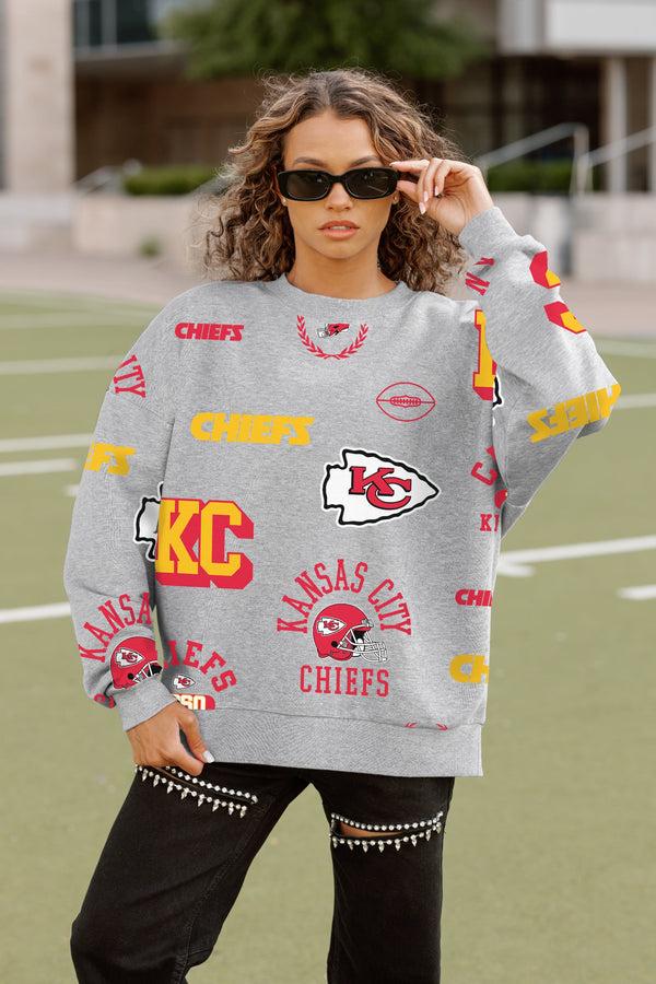 Gameday Couture KANSAS CITY CHIEFS ALWAYS ON REPEAT PREMIUM FLEECE CREW SWEATSHIRT
