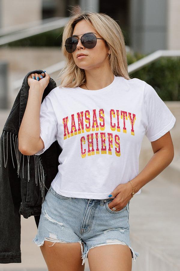Gameday Couture KANSAS CITY CHIEFS Claim To Fame Boxy-Fit Crop Tee